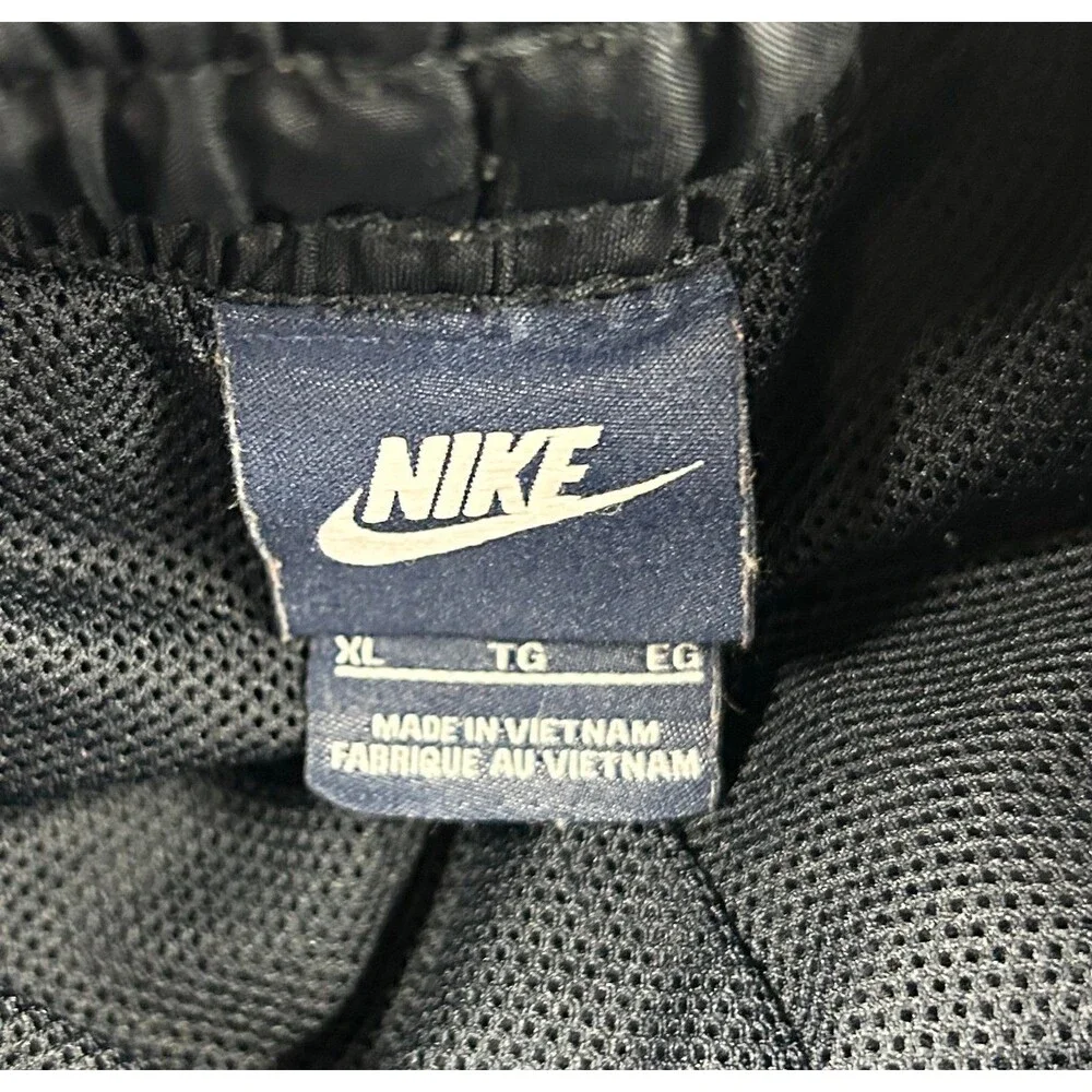 Vintage Y2K Nike Men's Windbreaker Navy Blue Athletic Track Pants